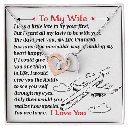 Pilot'S Wife- Interlocking Heart Necklace Interlocking Hearts Necklace