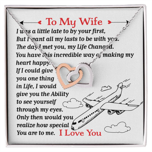 Pilot'S Wife- Interlocking Heart Necklace Interlocking Hearts Necklace