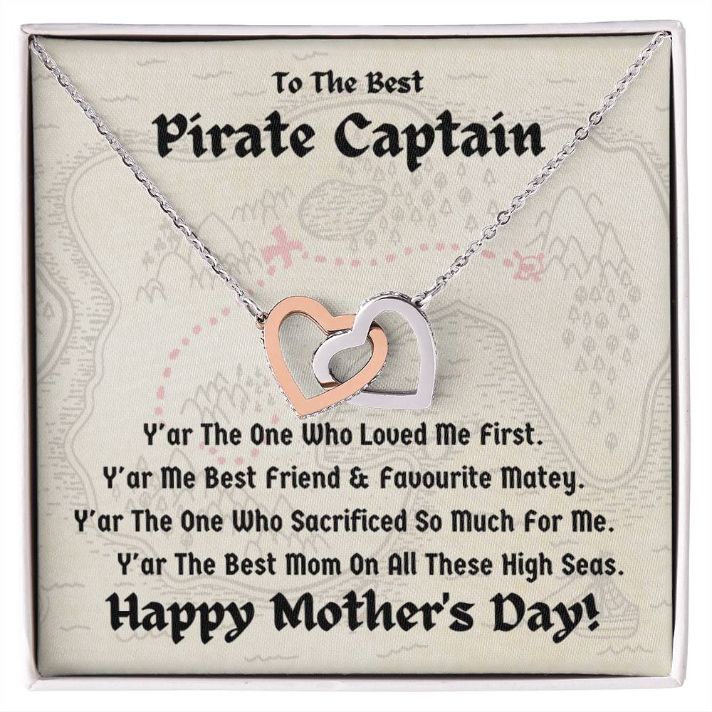 Pirate Captain Mother'S Day Necklace Interlocking Hearts Necklace