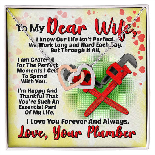 Plumber'S Wife- Interlocking Heart Necklace Interlocking Hearts Necklace