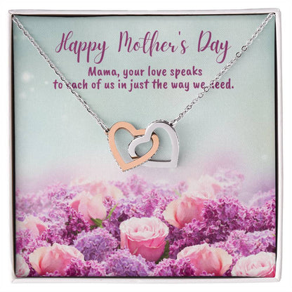 Mother'S Day Two Hearts Sp009 Interlocking Hearts Necklace