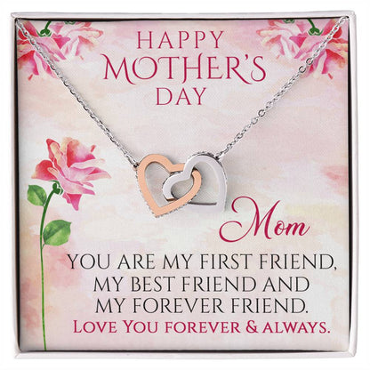 Happy Mother'S Day Gift Interlocking Hearts Necklace