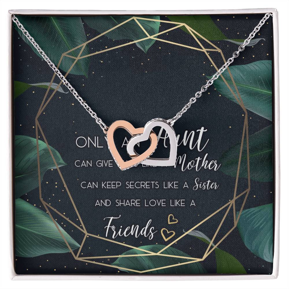 Aunt Necklace Interlocking Heart Necklace For Aunt Aunt Wedding Gift Aunt Of The Bride Personalized Necklace For Aunt Aunt Of The Groom Interlocking Hearts Necklace