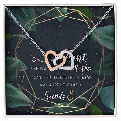 Aunt Necklace Interlocking Heart Necklace For Aunt Aunt Wedding Gift Aunt Of The Bride Personalized Necklace For Aunt Aunt Of The Groom Interlocking Hearts Necklace