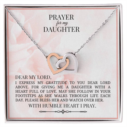 Prayer For My Daughter - Interlocked Hearts Necklace - By Zahara Interlocking Hearts Necklace