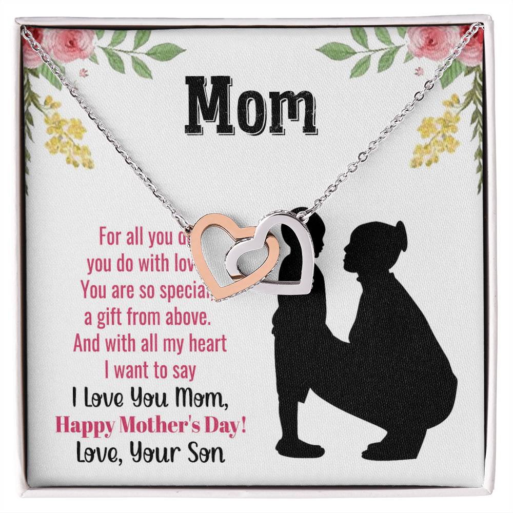 Mother'S Day Necklace Gift For Mom Mothers Day Gift To My Mom Necklace For Mom Mom'S Day Gift Mother Day Gift Set Interlocking Hearts Necklace