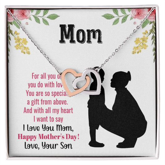 Mother'S Day Necklace Gift For Mom Mothers Day Gift To My Mom Necklace For Mom Mom'S Day Gift Mother Day Gift Set Interlocking Hearts Necklace