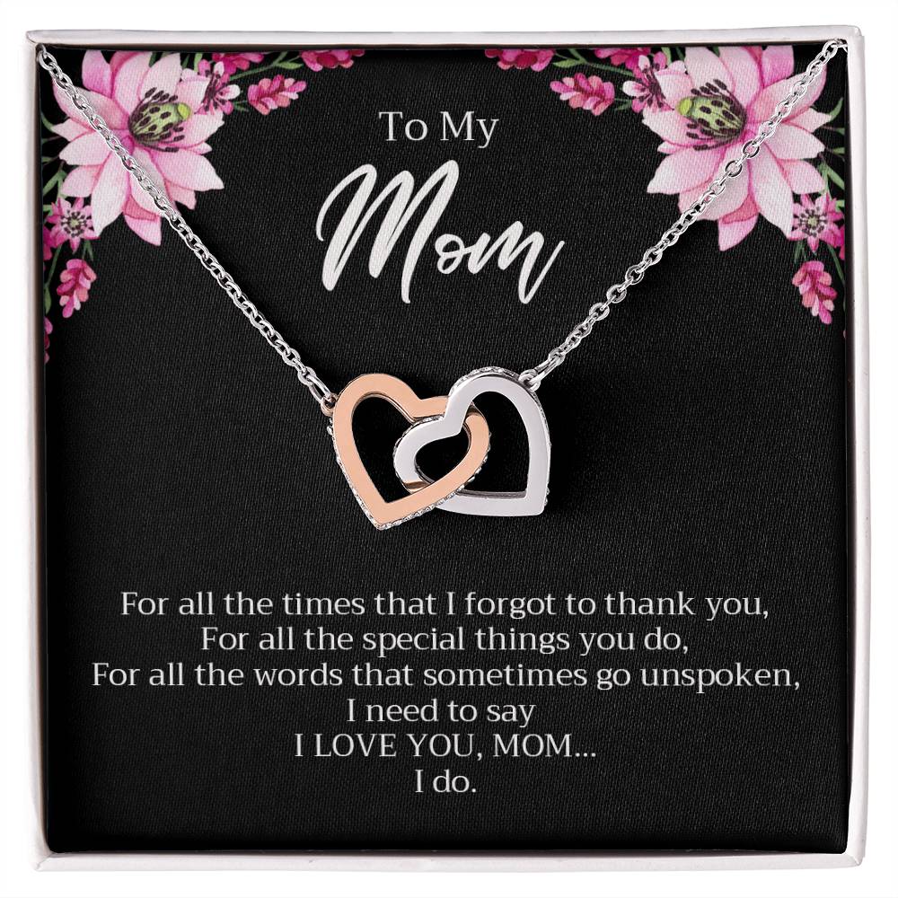 Interlocking Heart Necklace For Mom Interlocking Hearts Necklace