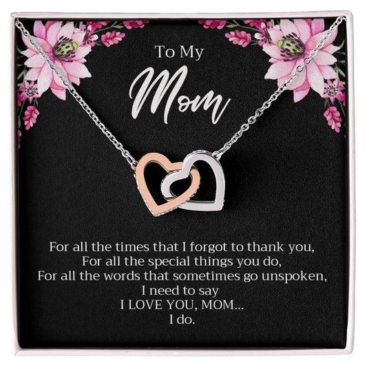 Interlocking Heart Necklace For Mom Interlocking Hearts Necklace