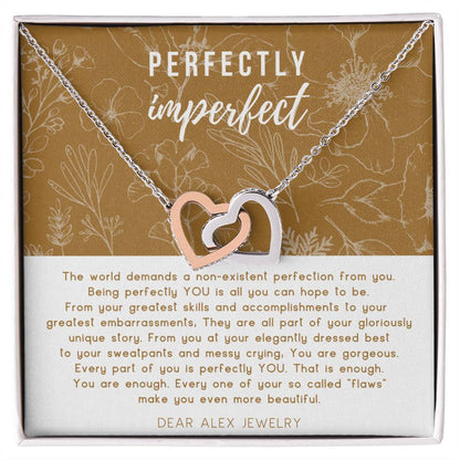 Perfectly Imperfect Hearts Necklace Interlocking Hearts Necklace