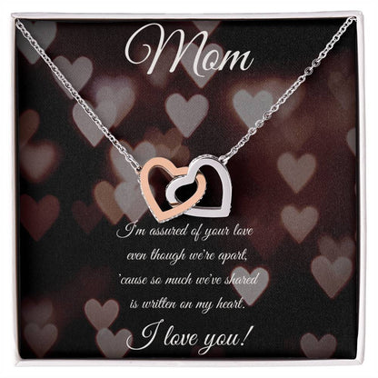 Mom White Gold Locking Hearts White Gold Interlocking Hearts Necklace