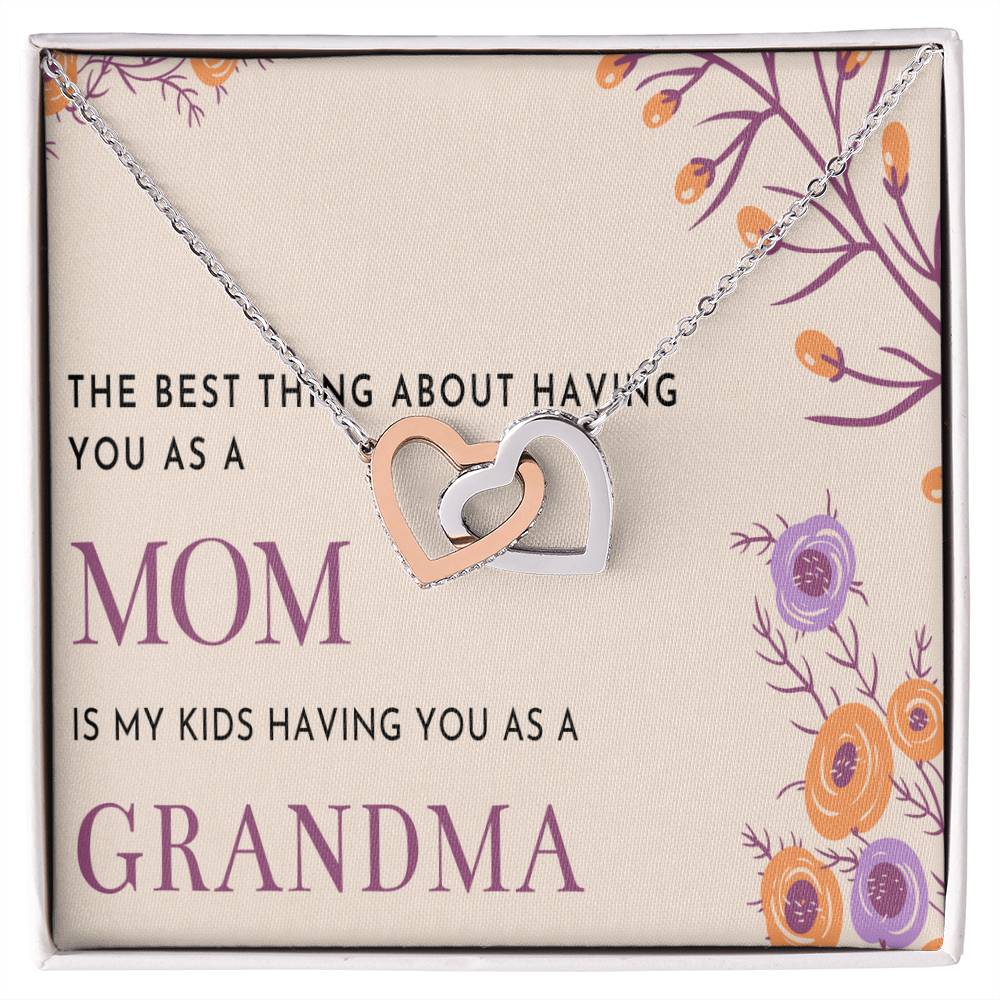To My Mom Infinite Heart Message Card For All Necklace Jewelry From Son Daughter Gift Anniversary Birthday Graduation Mothers Day Interlocking Hearts Necklace