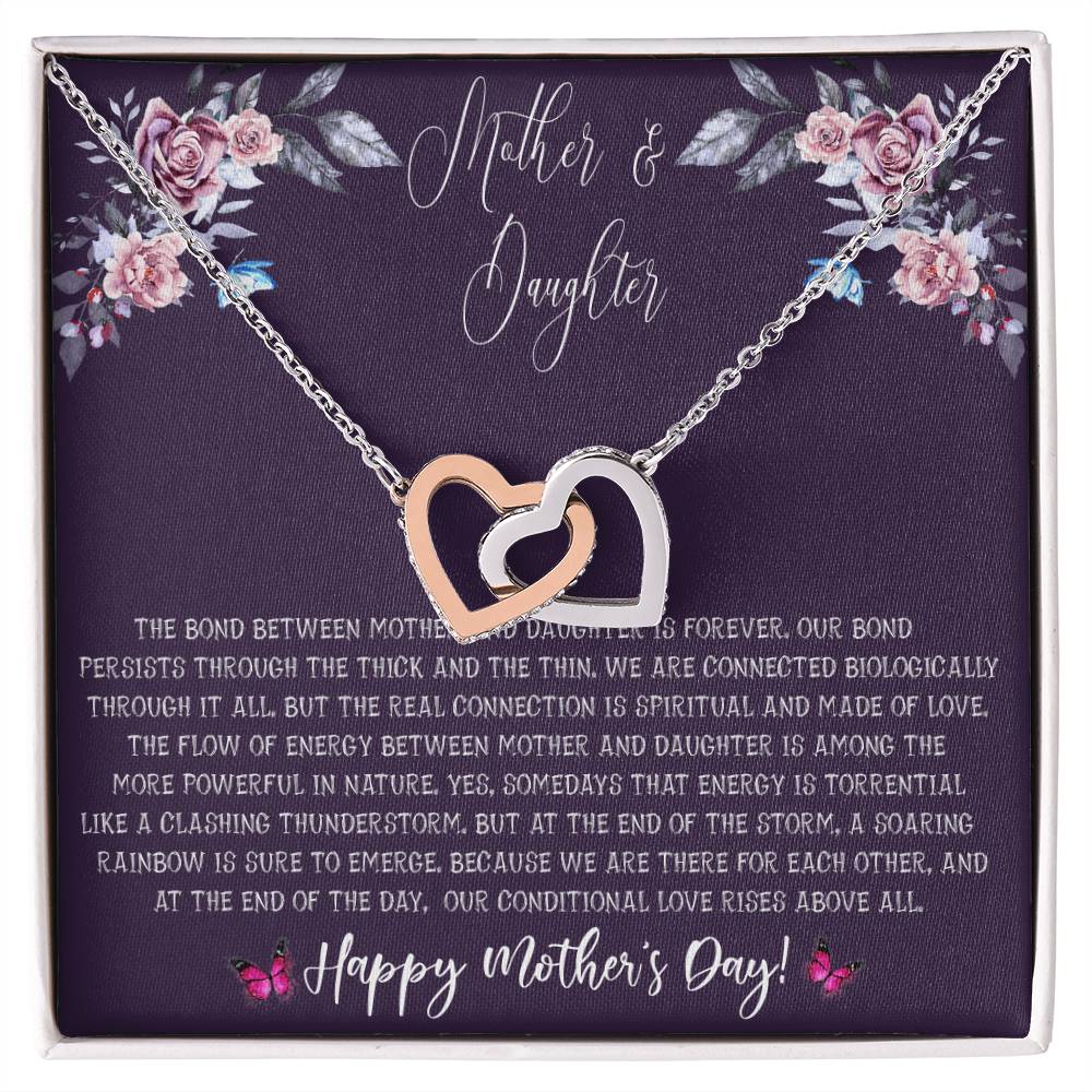 Mother'S Day Gift From Daughter - Mother Daughter Necklace Gifts For Mom Interlocking Hearts Necklace
