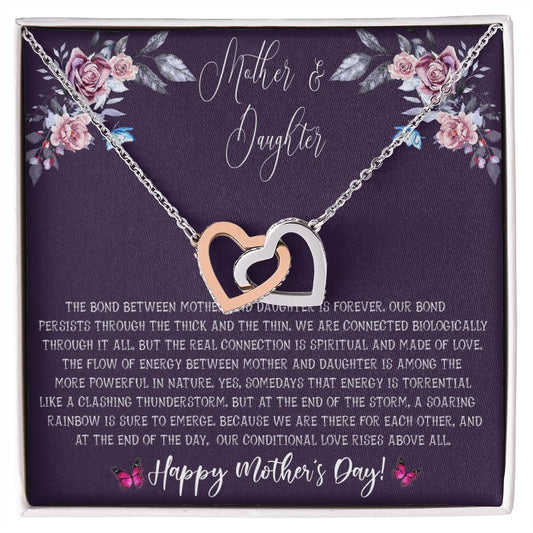 Mother'S Day Gift From Daughter - Mother Daughter Necklace Gifts For Mom Interlocking Hearts Necklace