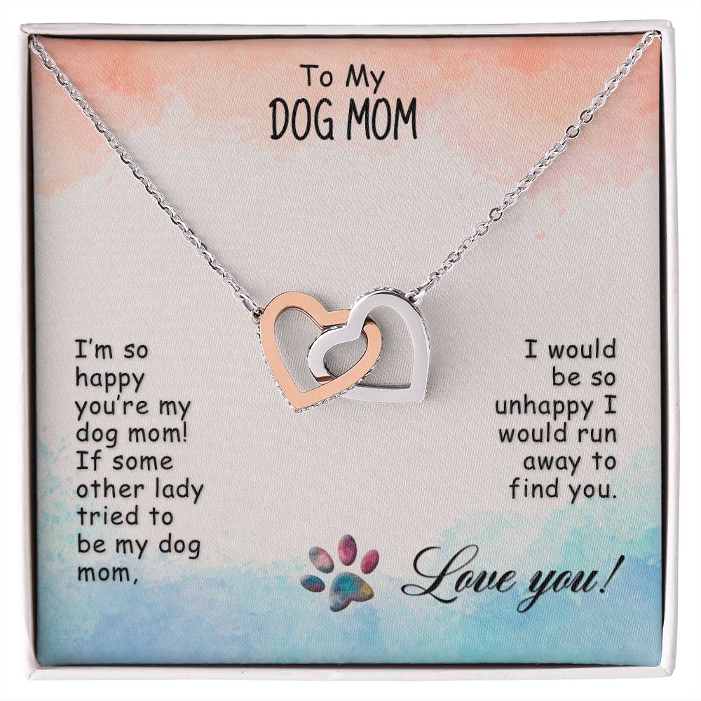 Interlocking Hearts Necklace To My Dog Mom I’M So Happy
