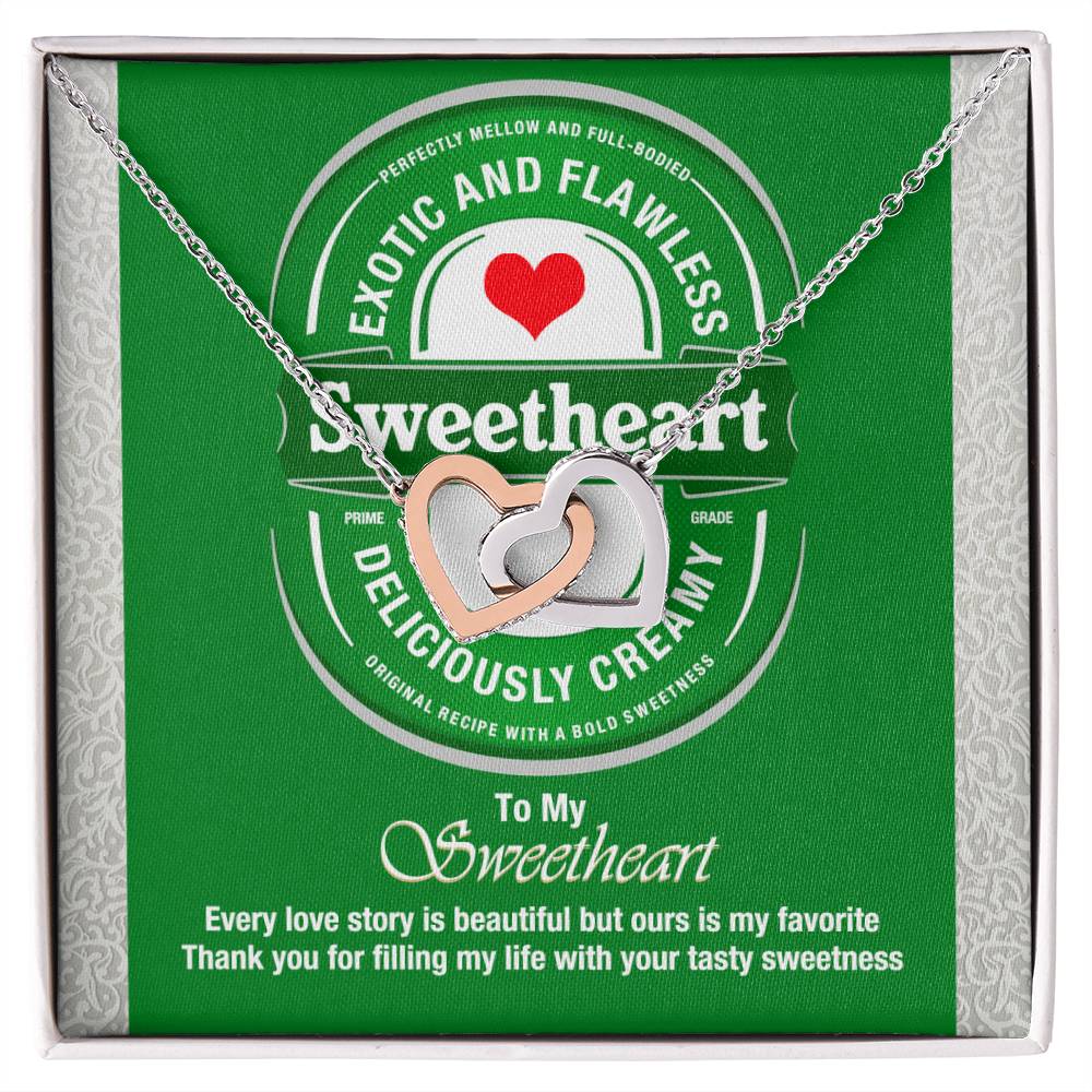 Beer Lover'S Wife Interlocking Hearts Necklace