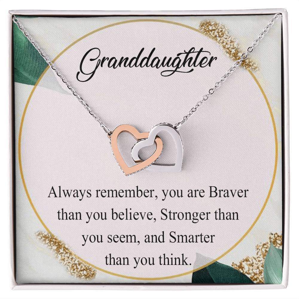 Granddaughter Necklace Personalized Granddaughter Necklace Giftinterlocking Hearts Necklace For Daughtergranddaughter'S Birthday Necklace