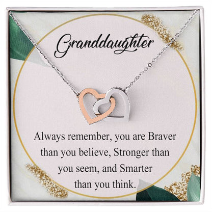 Granddaughter Necklace Personalized Granddaughter Necklace Giftinterlocking Hearts Necklace For Daughtergranddaughter'S Birthday Necklace