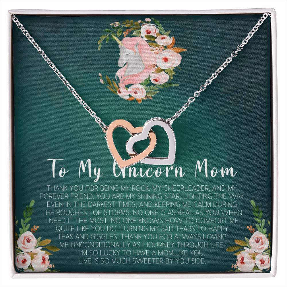 Mom Gift Mother'S Day Gift Mother'S Day Earrings Mother Daughter Gifts 2 Interlocking Interlocking Hearts Necklace