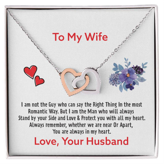 Gift For Wife - Interlocking Heart Necklace Interlocking Hearts Necklace