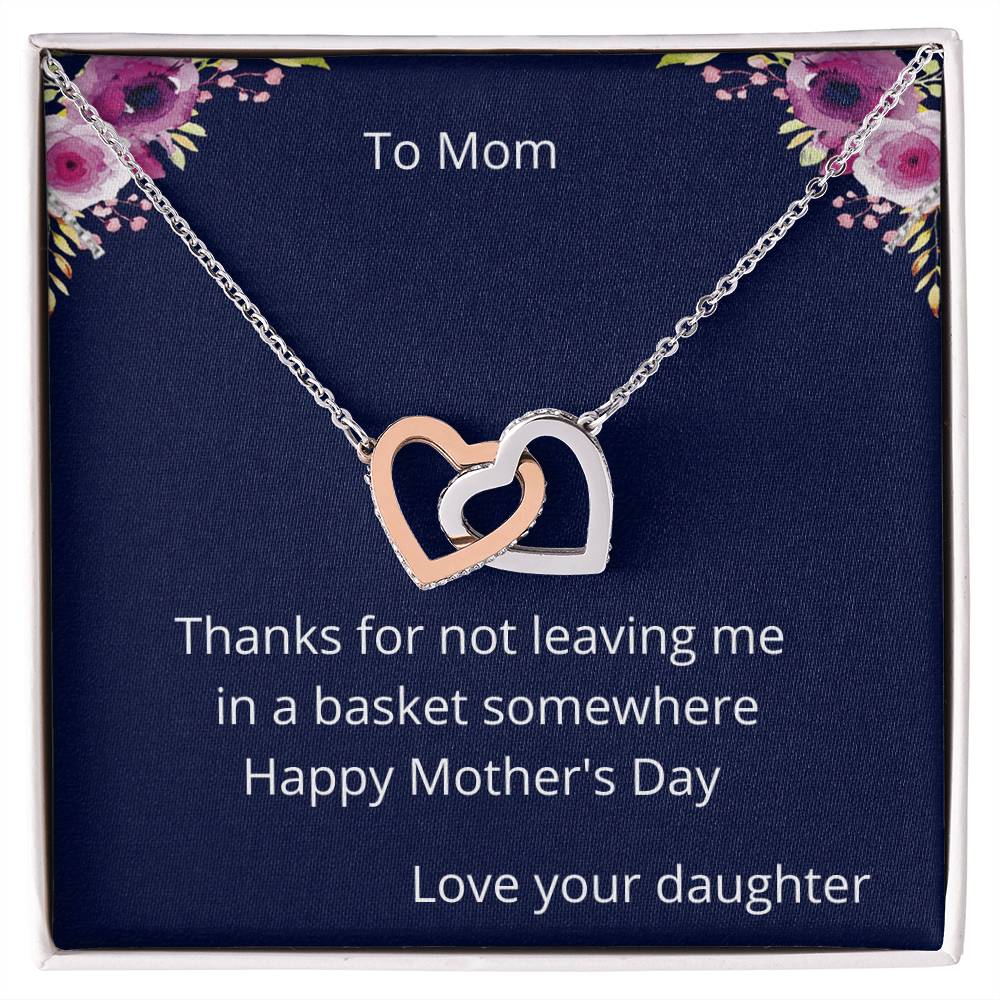 Thanks For Not Two Hearts Necklace Interlocking Hearts Necklace