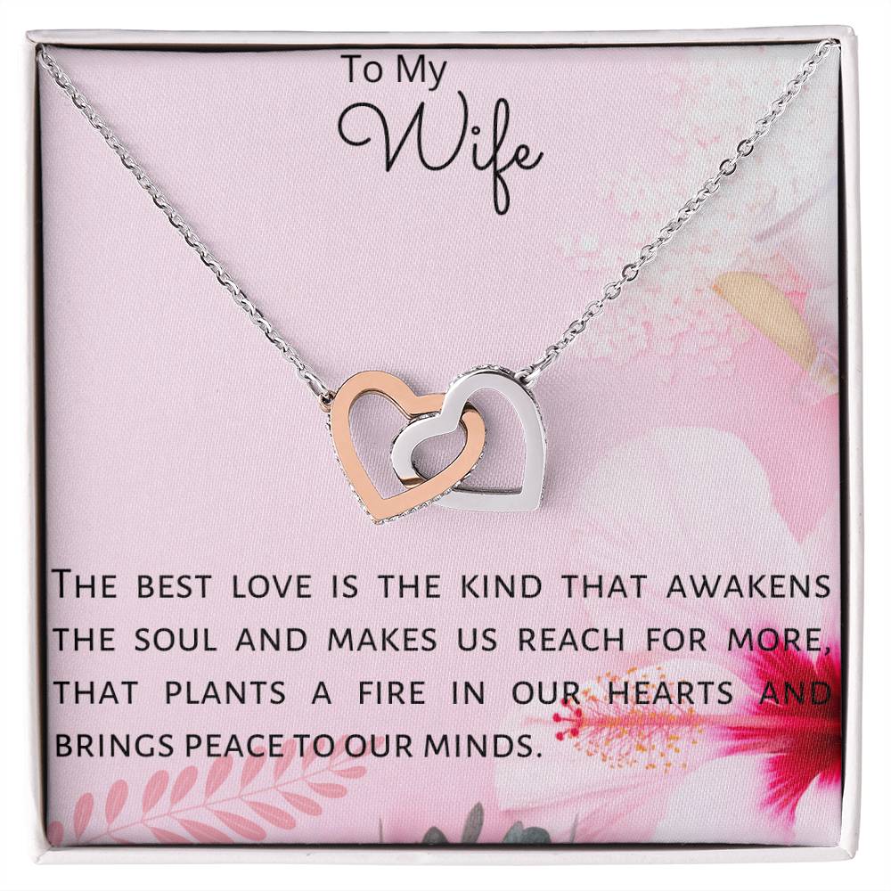 Interlock Hearts Necklace For Loving Wife Interlocking Hearts Necklace