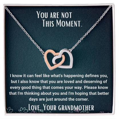 Interlocked Necklace Encouragement To Granddaughter Interlocking Hearts Necklace