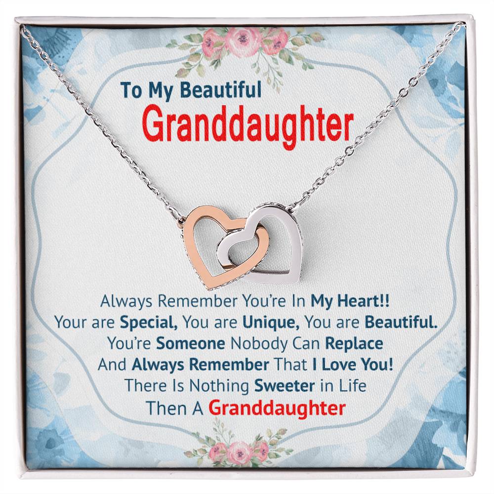 Perfect Gift For Granddaughter Interlocking Hearts Necklace