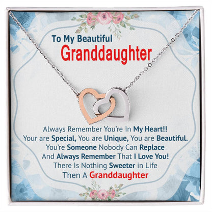 Perfect Gift For Granddaughter Interlocking Hearts Necklace
