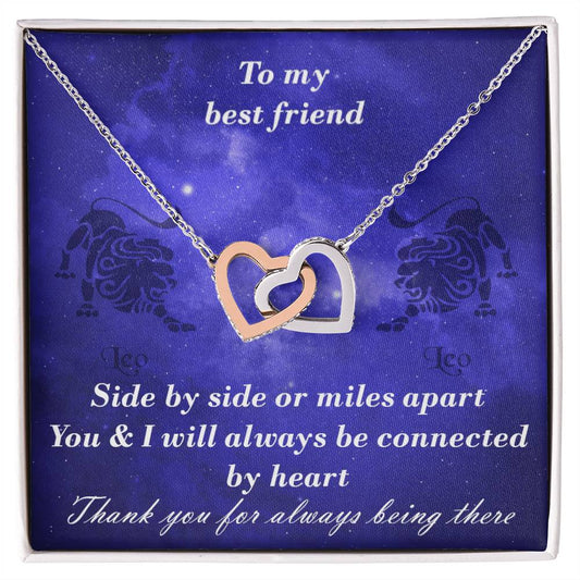 Leo To Leo Best Friend Interlocked Hearts Necklace Interlocking Hearts Necklace