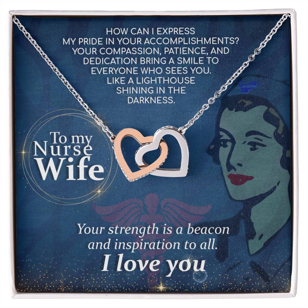 Interlocking Hearts Necklace Nurse Graduation Gift Nurse Gift Nurse Necklace Future Nurse Gift Gift For Nurse