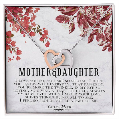 Mother & Daughter Necklace-Interlocking Heart Interlocking Hearts Necklace