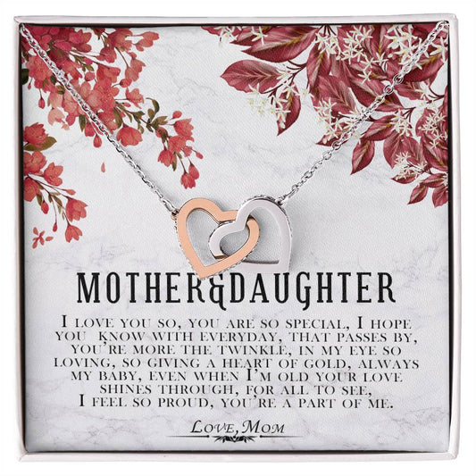Mother & Daughter Necklace-Interlocking Heart Interlocking Hearts Necklace