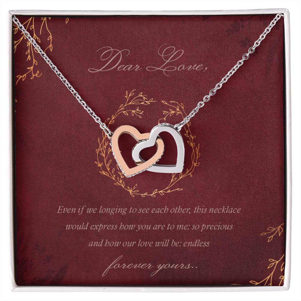 Coupledhearts Luxury Necklace Interlocking Hearts Necklace