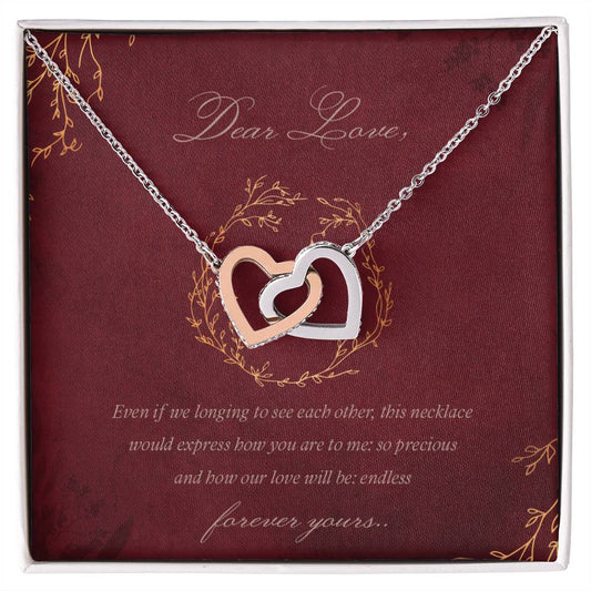 Coupledhearts Luxury Necklace Interlocking Hearts Necklace