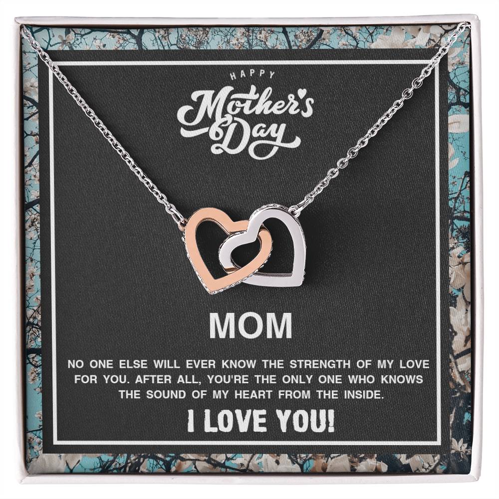 Happy Mother'S Day Gift For Mom Interlocking Hearts Necklace