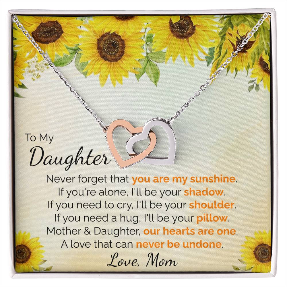 You Are My Sunshine Interlocking Hearts Interlocking Hearts Necklace