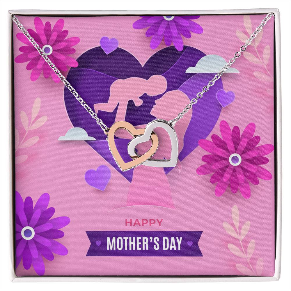 Happy Mother'S Day- Interlocking Heart Necklace Interlocking Hearts Necklace
