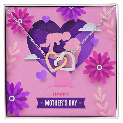 Happy Mother'S Day- Interlocking Heart Necklace Interlocking Hearts Necklace
