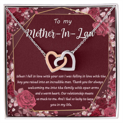 Forever Love - To My Mother-In-Law Necklace Interlocking Hearts Necklace