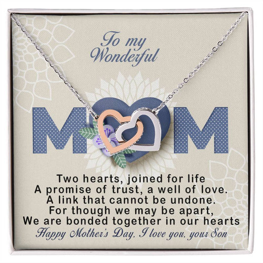 Sons ! Perfect Mother'S Day Gift - Unique Necklace Interlocking Hearts Necklace