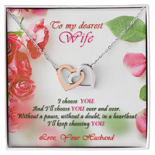 I Choose You - Interlocking Hearts Necklace
