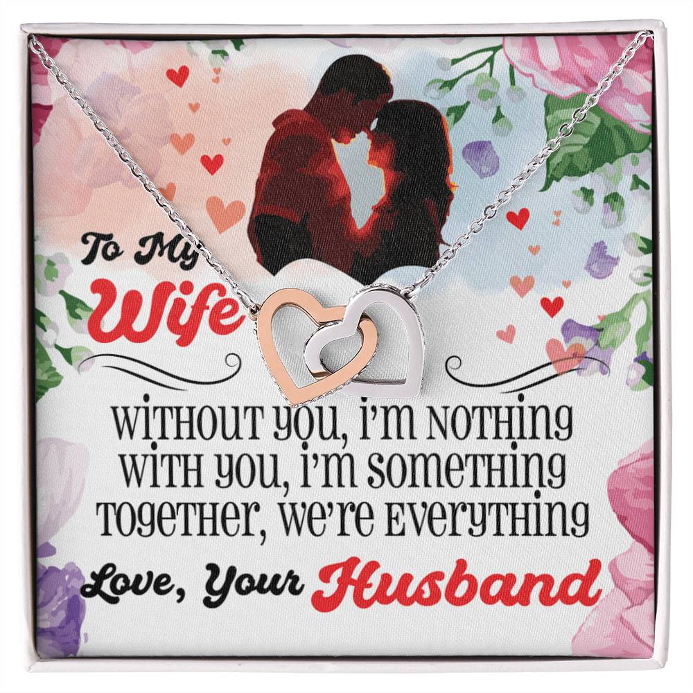 Gift For Wife - Interlocking Heart Necklace Interlocking Hearts Necklace