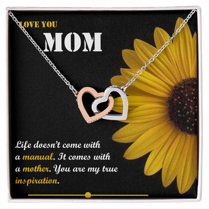 Mother'S Day Gift Interlocking Hearts Necklace
