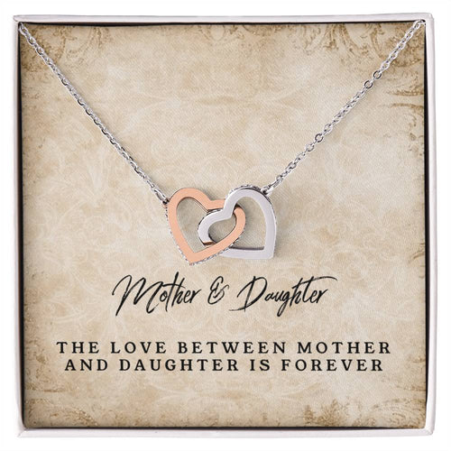 Mother & Daughter - Forever Love Necklace Interlocking Hearts Necklace