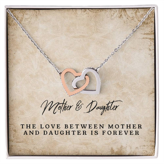 Mother & Daughter - Forever Love Necklace Interlocking Hearts Necklace