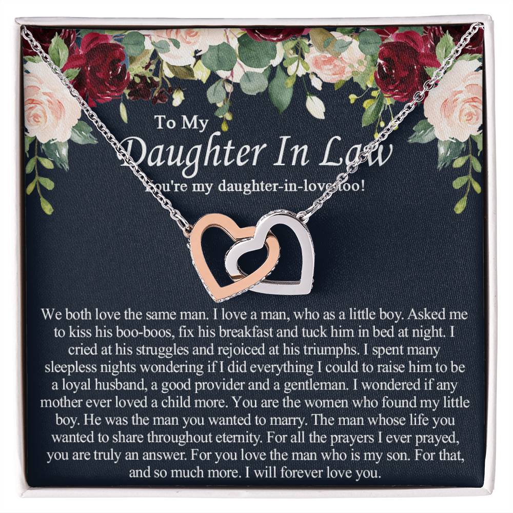 To My Daughter In Law Necklace Unique Daughter In Law Gift From Mother In Law Future Daughter In Law New Daughter In Law Jewelry Interlocking Hearts Necklace