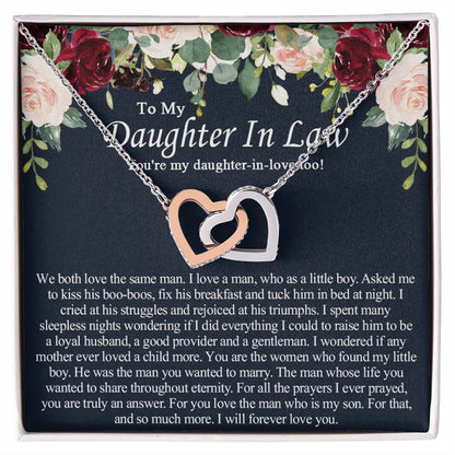 To My Daughter In Law Necklace Unique Daughter In Law Gift From Mother In Law Future Daughter In Law New Daughter In Law Jewelry Interlocking Hearts Necklace