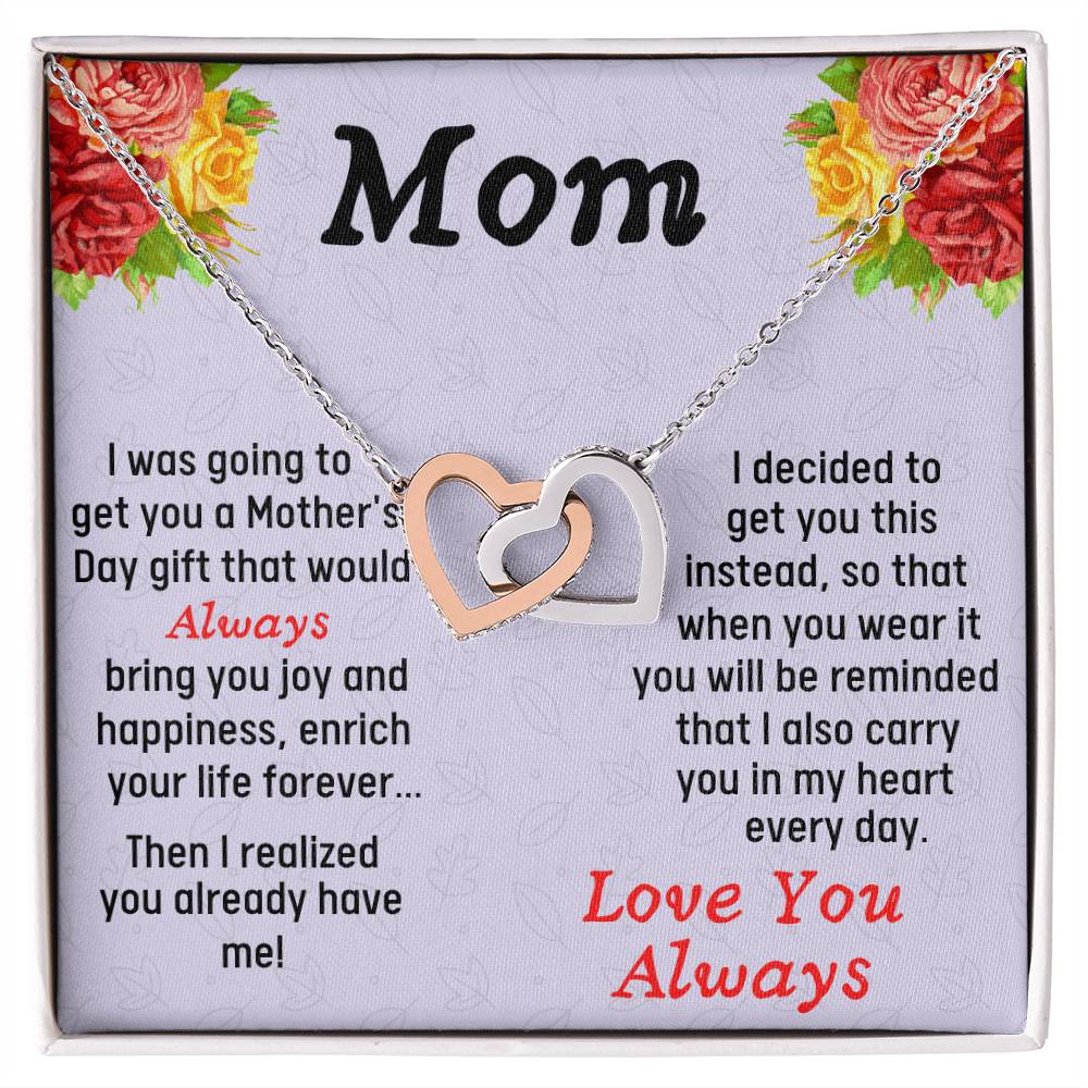 Happy Mother'S Day Mom I Love You - Necklace Interlocking Hearts Necklace