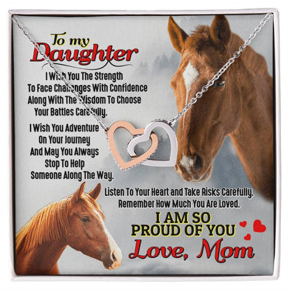 Horse Lover'S Daughter - Interlocking Heart Necklace Interlocking Hearts Necklace